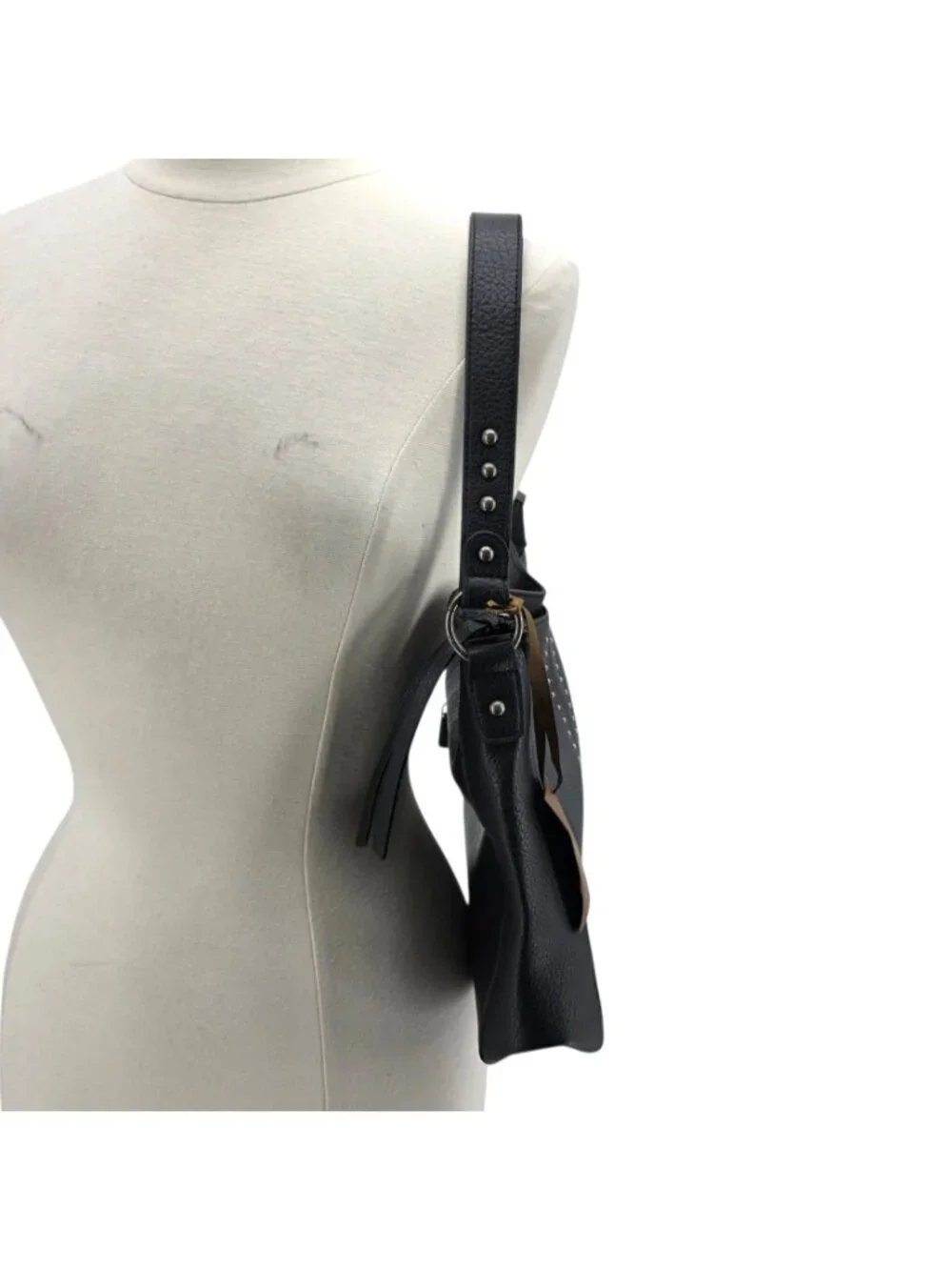 NEW Montana West Hobo Bag Faux Vegan Leather Black Studded Western Boho Purse